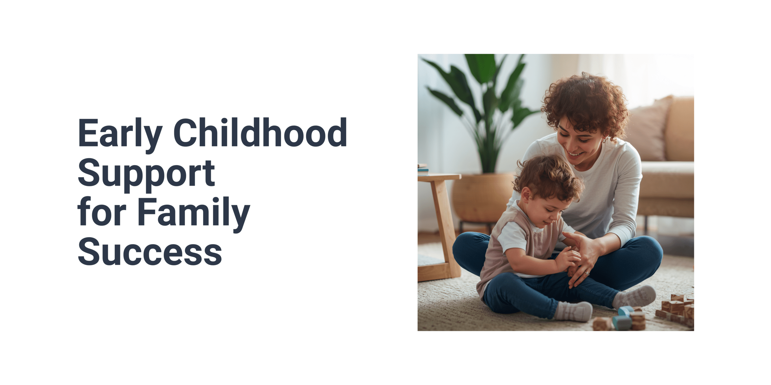 single mother playing with child